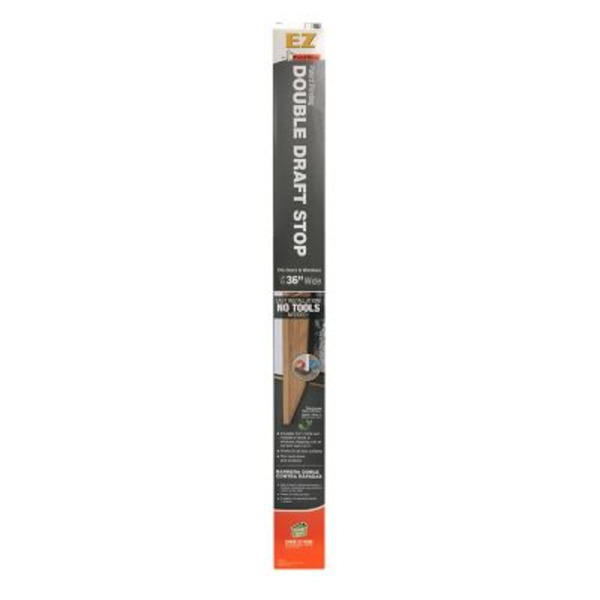 Frost King 3-3/4 in. x 36 in. Fabric Double Draft Stop for Doors or Windows, Brown