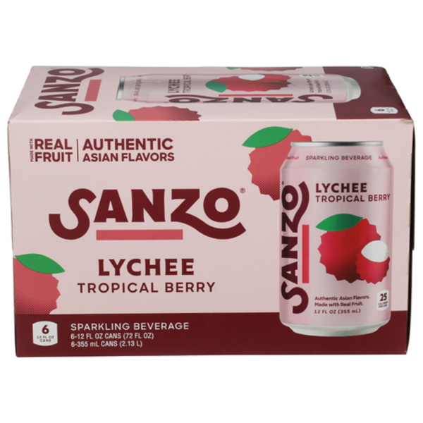 Sanzo Lychee Sparkling Water 6 Pack Same-Day Delivery or Pickup