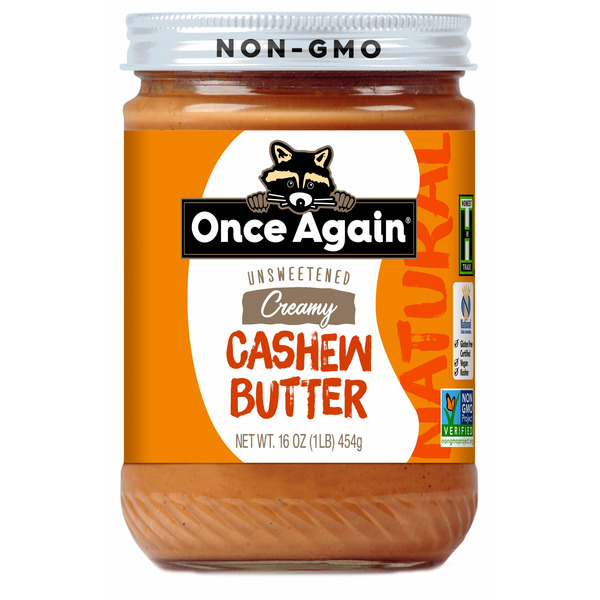 Once Again Cashew Butter, Creamy, Unsweetened, Natural