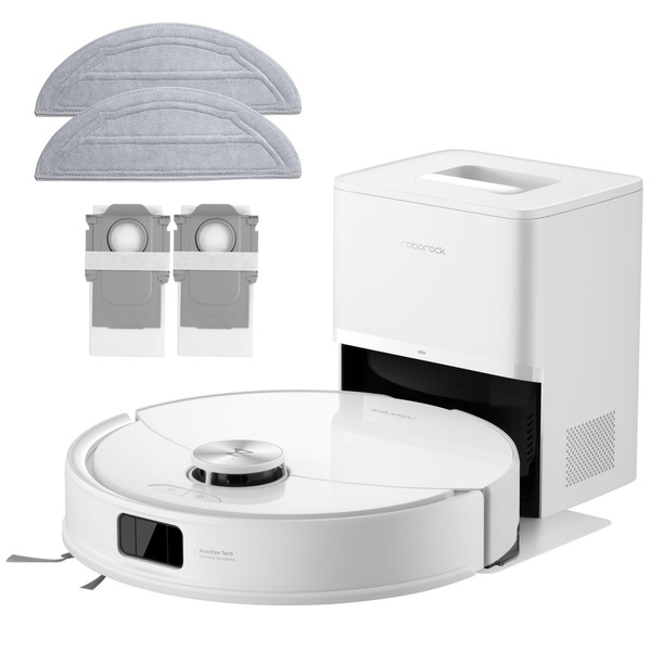 Roborock Q10 VF+ Anti-Tangle Brush Robot Vacuum & Mop - White