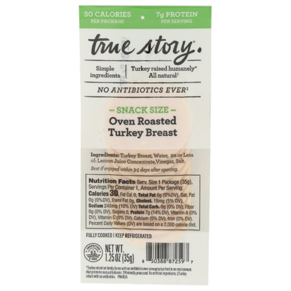 True Story Oven Roasted Turkey Breast Snack Pack