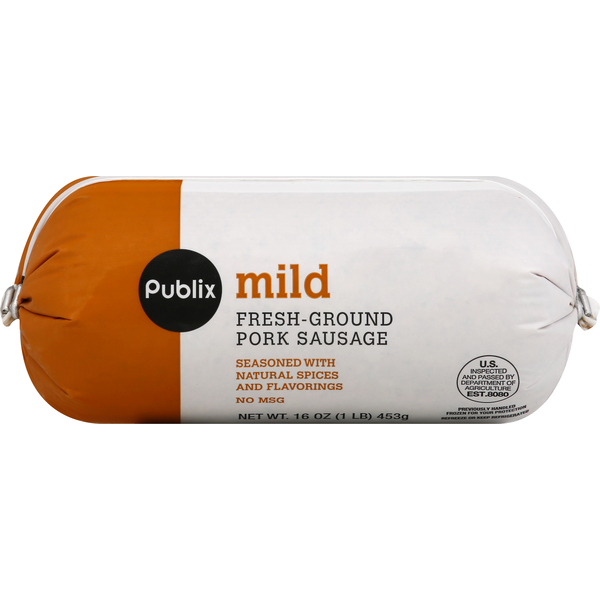 Publix Pork Sausage, FreshGround, Mild (16 oz) Instacart