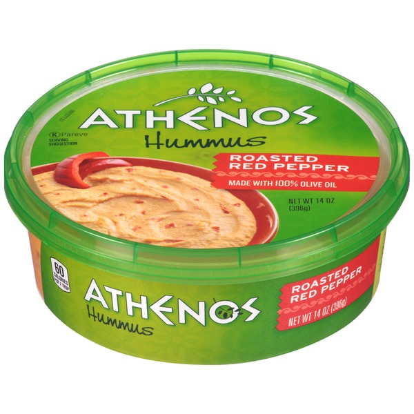 Athenos Hummus, Roasted Red Pepper (14 oz) from Schnucks Instacart
