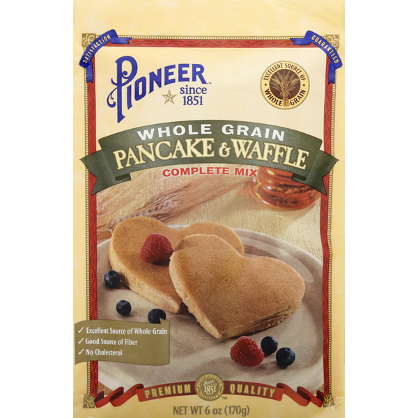 Pioneer Pancake & Waffle Complete Mix, Whole Grain (6 oz) Instacart