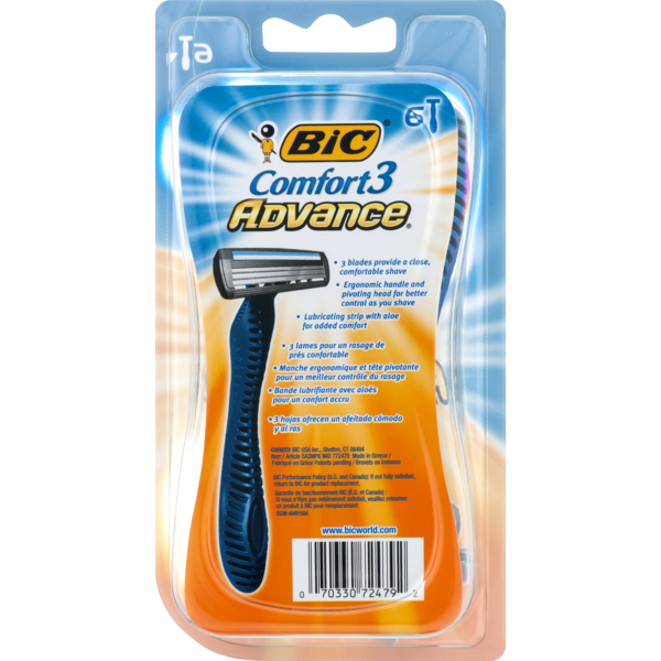 Bic Comfort 3 Advance Blades 6 Ct 6 Ct Instacart