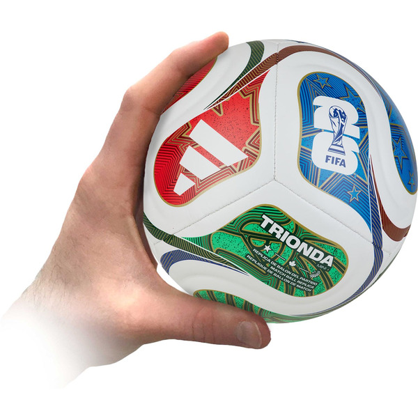 adidas FIFA World Cup 2026 Trionda Soccer Ball, Mini+ - White/Royal Blue/Blue/Red