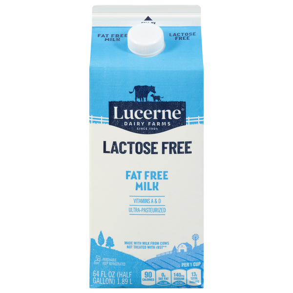 Lucerne Milk, Fat Free, Lactose Free