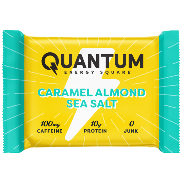 Quantum Energy Square Caramel Almond Sea Salt, Energy Bar