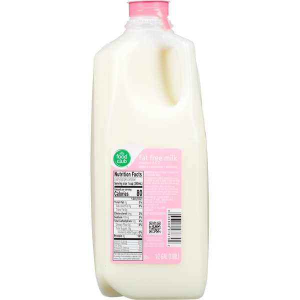 Food Club Milk, Fat Free Same-Day Delivery or Pickup | Harmons
