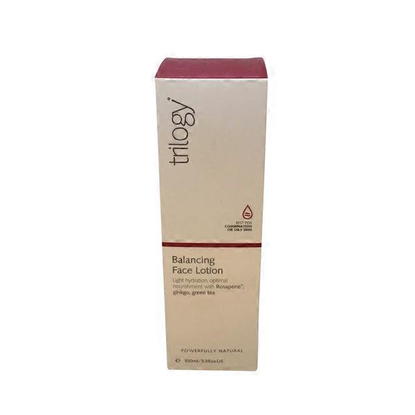 trilogy balancing face lotion