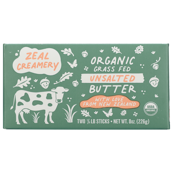Zeal Creamery New Zealand Organic Grass Fed Pasture-Raised