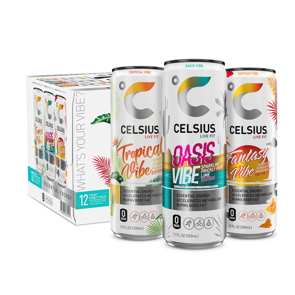 CELSIUS Summer Vibe Variety Pack, Energy Drink Same-Day Delivery