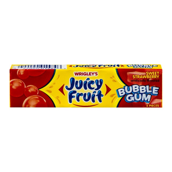 Juicy Fruit Wrigley's Juicy Fruit Bubble Gum Sweet Strawberry 5 CT (5