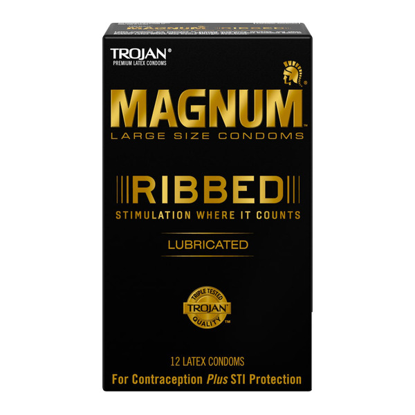 Trojan Magnum Ribbed Large Size Lubricated Condoms Same-Day Delivery or  Pickup | Homeland