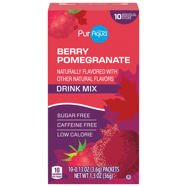 Puraqua Fall Drink Mix Sticks, Berry Pomegrana Same-Day Delivery