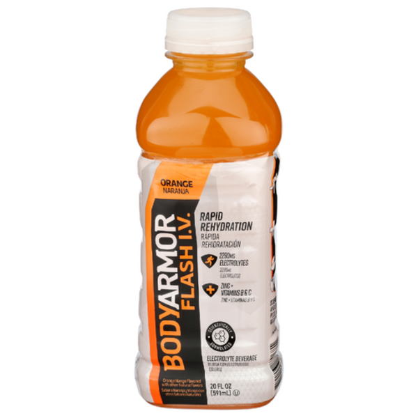 Body Armor Orange Mango Flavored Flash I.V. Electrolyte Beverage