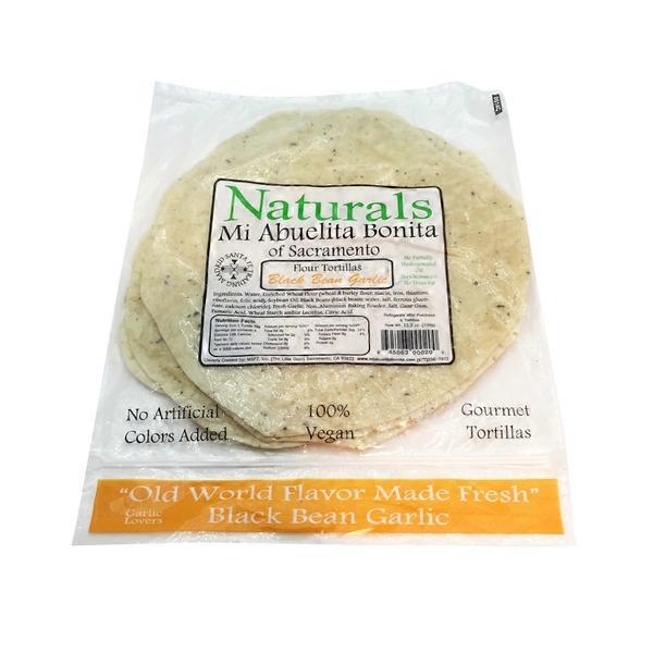 Mi Abuelita Bonita Naturals Fresh Tortillas Black Bean & Garlic (6 ct