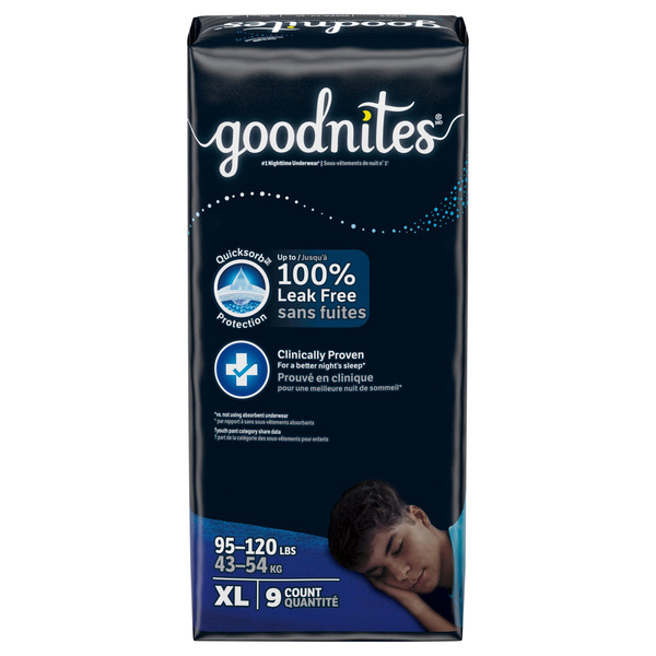 goodnites XXL 12枚入り 男の子用 Amazon.com: Goodnites Boys' Nighttime Underwear, Size XXL