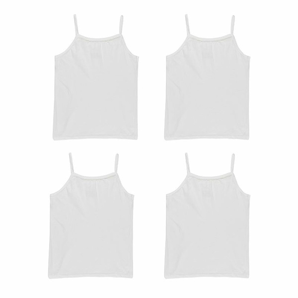 Hanes Girls Hanes Ultimate® 4-Pack EcoSmart® Camis, Girl's, Size: Medium, White
