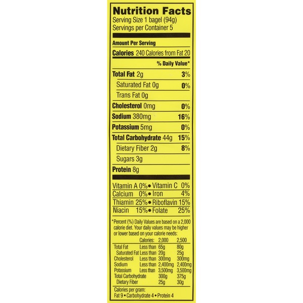 Lenders Egg Bagel Nutrition Facts Besto Blog