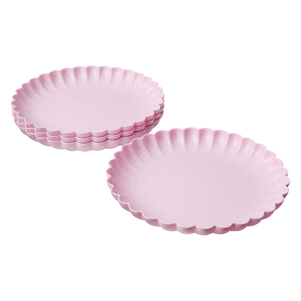 Crofton Cookware Scalloped Dinner Plates Pink Same-Day Delivery
