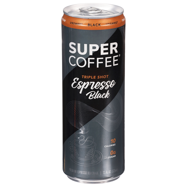 Super Coffee Premium Triple Shot Espresso Black Espresso Beverage