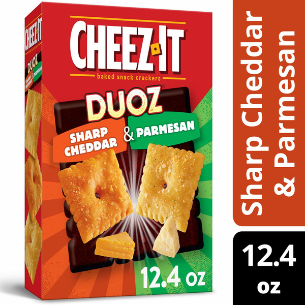 Walmart CheezIt Cheese Crackers, Baked Snack Crackers, Lunch Snacks, Sharp Cheddar and Parmesan
