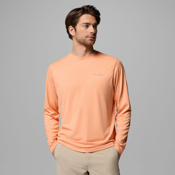 Columbia Men's Terminal Tech Long Sleeve Shirt, XL - Bright Nectar