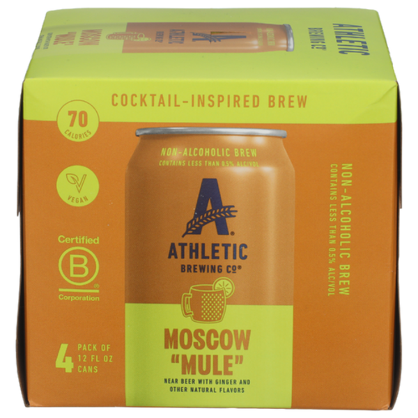 Athletic Brewing Co Mule Non-Alcoholic Cocktail 4 Pack Cans