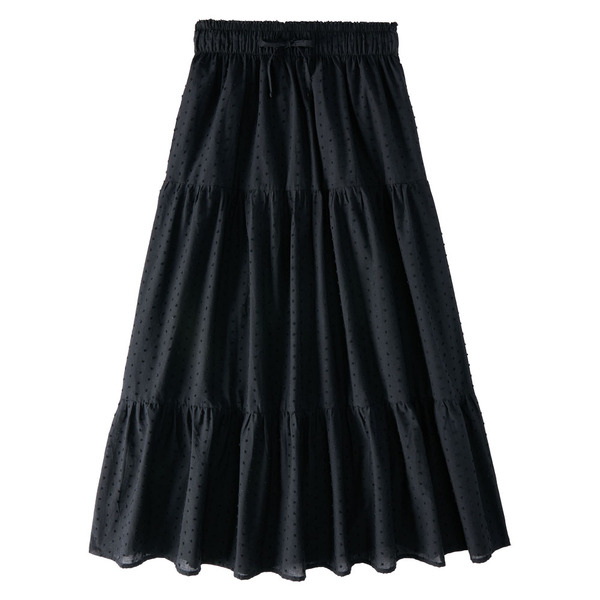 Serra Black Woven Tiered Skirt - L Same-Day Delivery or Pickup | ALDI