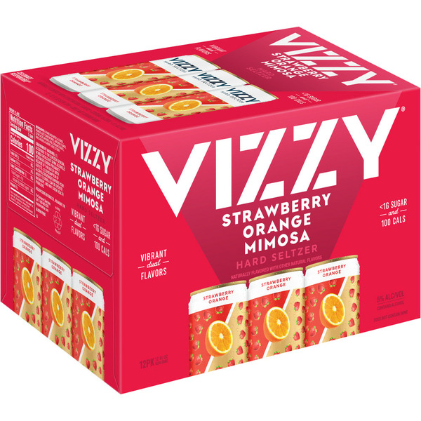 Vizzy Mimosa Strawberry Orange Hard Seltzer Same-Day Delivery or