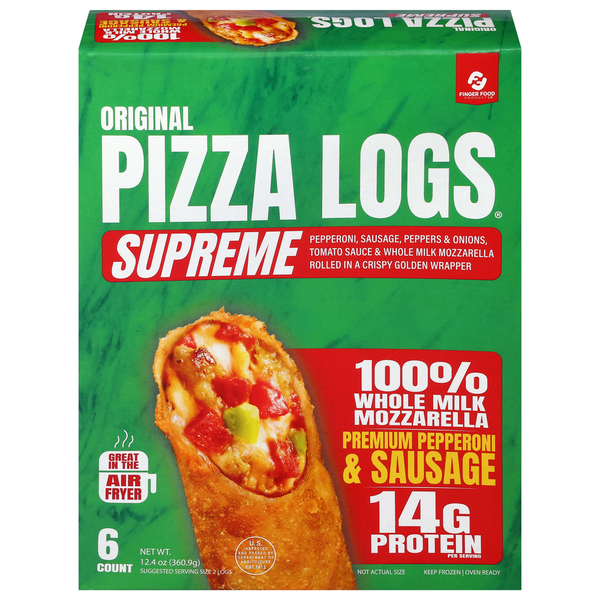 Finger Food Products Original Supreme Pizza Logs Same-Day Delivery