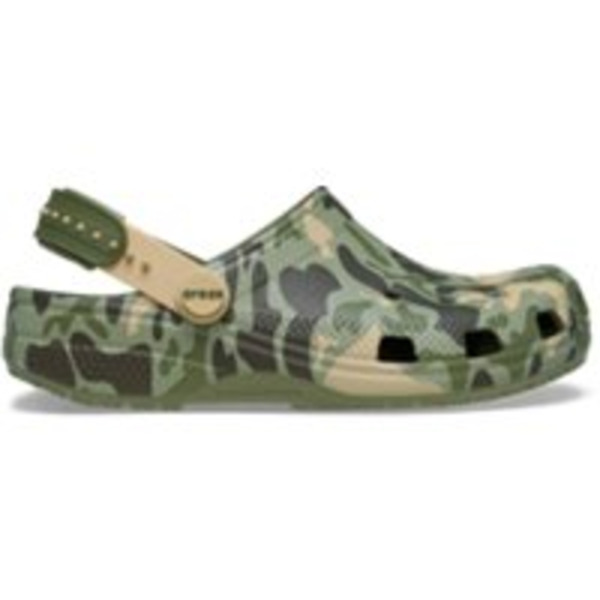 Crocs Kids' Classic Snapback Strap Camo Clogs