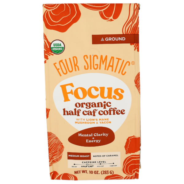 Four Sigmatic Organic Focus Half Caffeine Medium Roast Ground Coffee