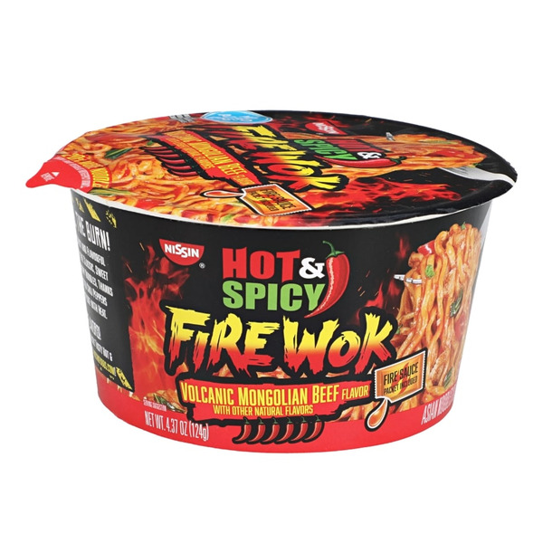 Nissin Stir Fry Asian Noodle in Sauce, Volcanic Mongolian Beef