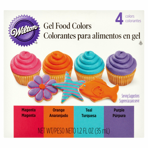 Wilton Neon Food Coloring Gel Icing Color Set, 4-Count