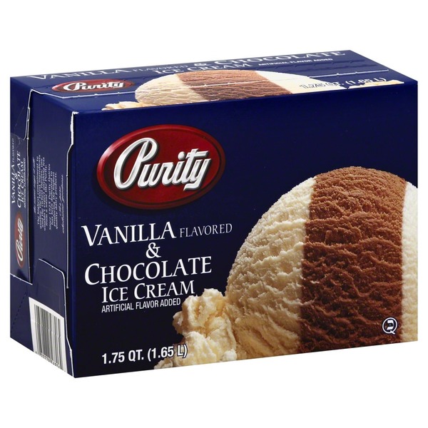 Purity Ice Cream, Vanilla Flavored & Chocolate, Brick (1.75 qt) Instacart