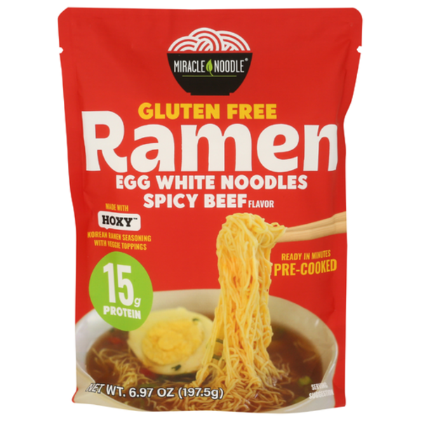 Miracle Noodle Spicy Beef Flavor Egg White Ramen Noodles