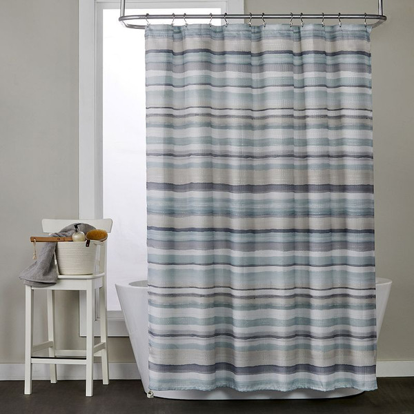 The Big One Layered Fabric Shower Curtain, Size: 72X70, White