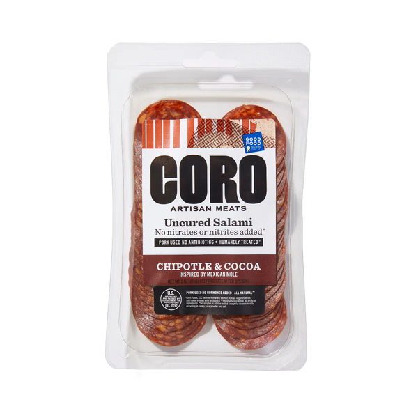 Coro Sliced Uncured Chipotle & Cocoa Salami