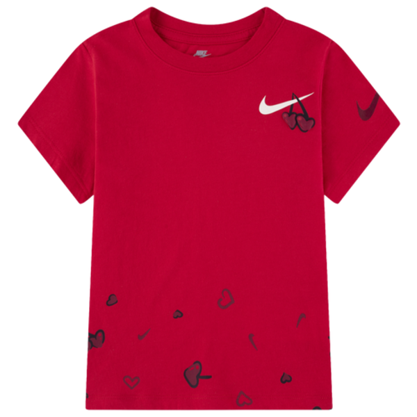 Nike Girls' Cherry Ringlet T-Shirt, Size 6 - Red/White