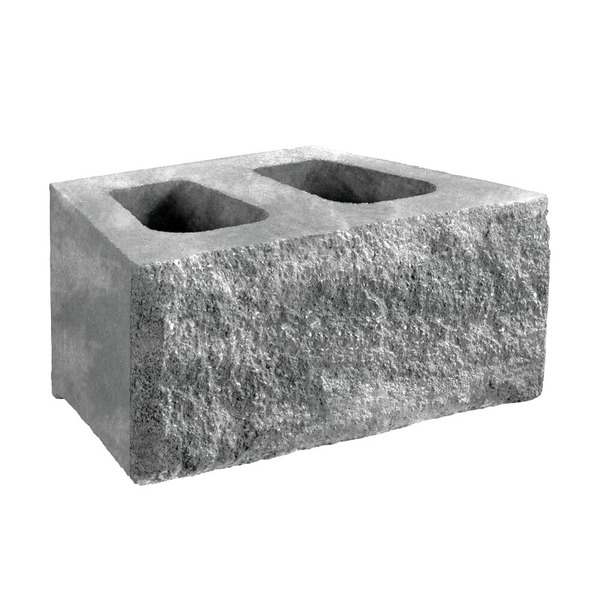 Oldcastle 6-in H x 16-in L x 9-in D Gray/Char Concrete Retaining wall block