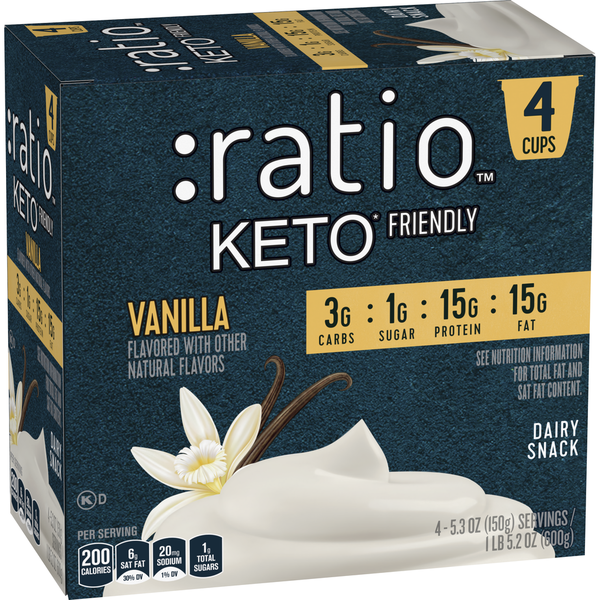 Publix Ratio Trio Vanilla Yogurt Cultured Dairy Keto Friendly Snack
