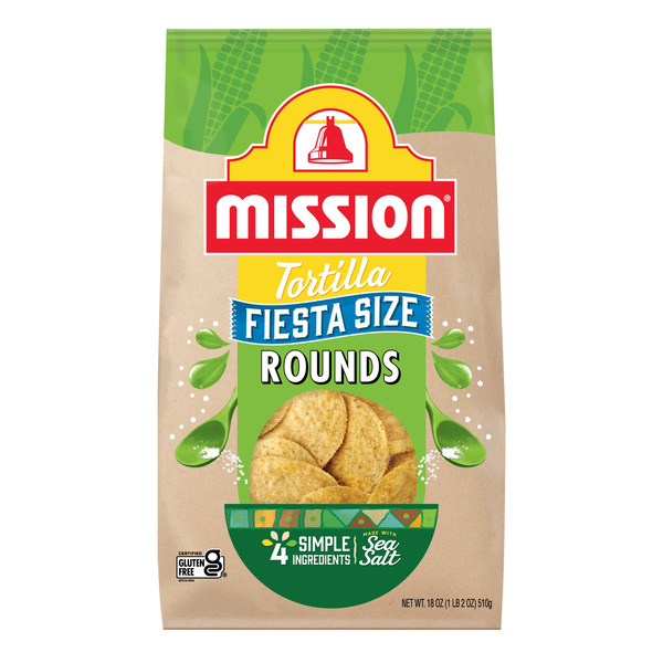 Mission Round Yellow Corn Tortilla Chips, 18 Ounce Bag