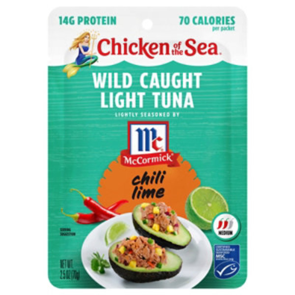 Chicken of the Sea Wild Caught Light Tuna Packet, Chili Lime