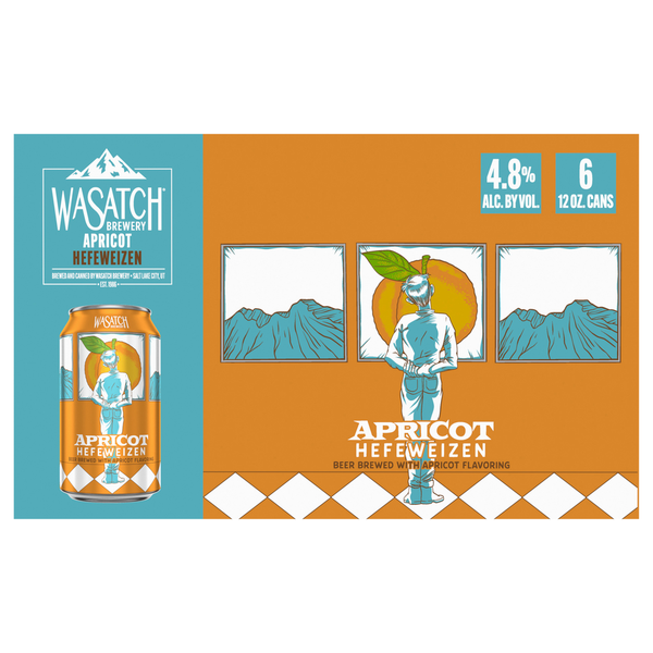 Wasatch Brewery Hefeweizen Apricot Beer Same-Day Delivery or