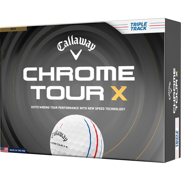Callaway 2026 Chrome Tour X Triple Track Golf Balls - White