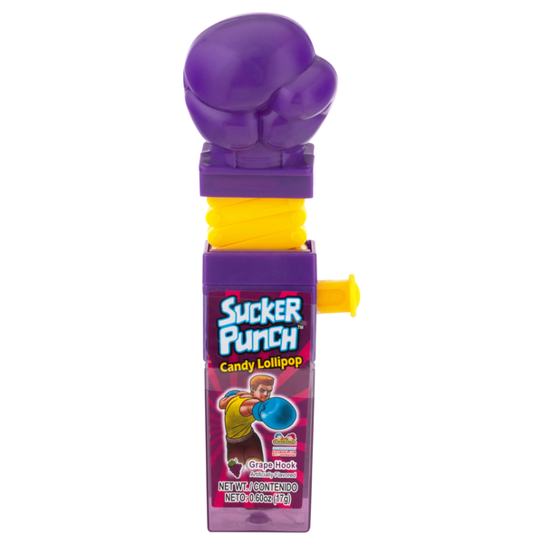 Kidsmania Sucker Punch Grape Hook Candy Lollipop Same-Day Delivery Kidsmania Sucker Punch Grape Hook Candy Lollipop Same-Day Delivery