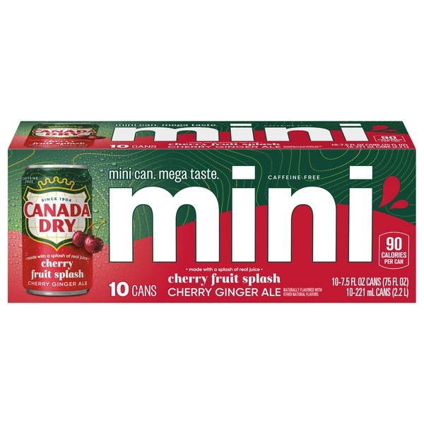 Canada Dry Fruit Splash Cherry Ginger Ale Same-Day Delivery or