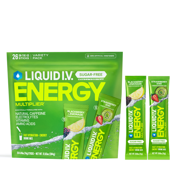 Liquid I.V. Energy Multiplier, 26 Individual Serving Stick Packs